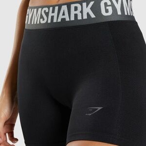 Gymshark Women's Athletic Shorts in Black, size Medium. Nylon and elastane.
